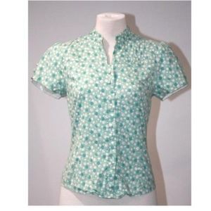 Johnson Green Cotton Button Up Shirt Size 2